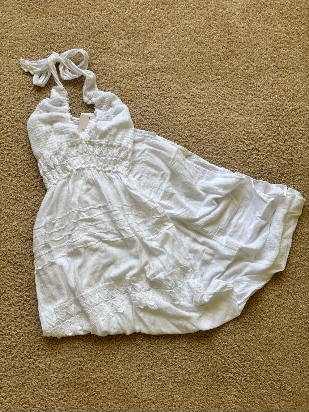 NWT White Halter Summer Maxi Dress